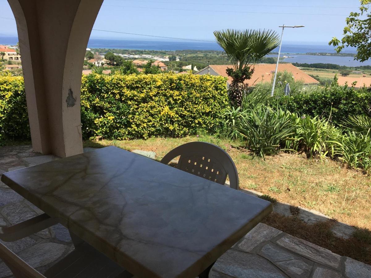 Rez de Villa Vue Mer Panoramique Furiani Extérieur photo